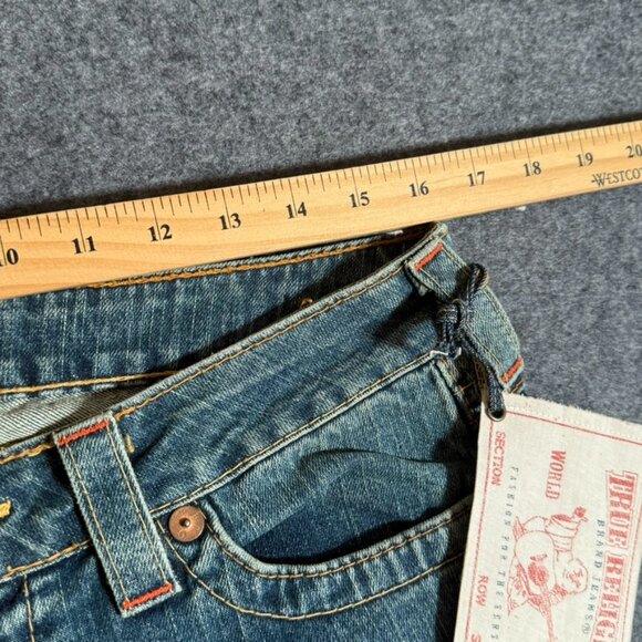 True Religion Womens Bootcut Flare Jeans Y2K Stone‎ Wash Sz 30 Made USA Y2K NWT - Picture 10 of 14
